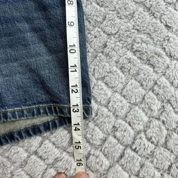 Isabel‎ Maternity Blue Denim Mid-Shorts With Expandable Side Panels Size 16 - Picture 5 of 7